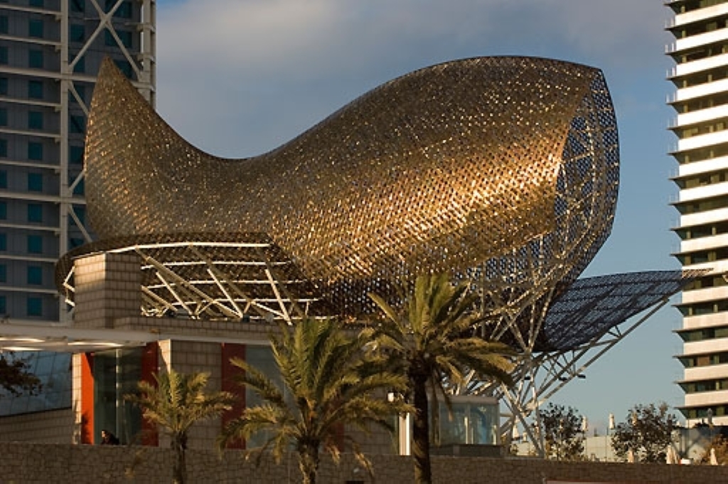 The fish of the Olympic Village, in Barcelona, Spain
